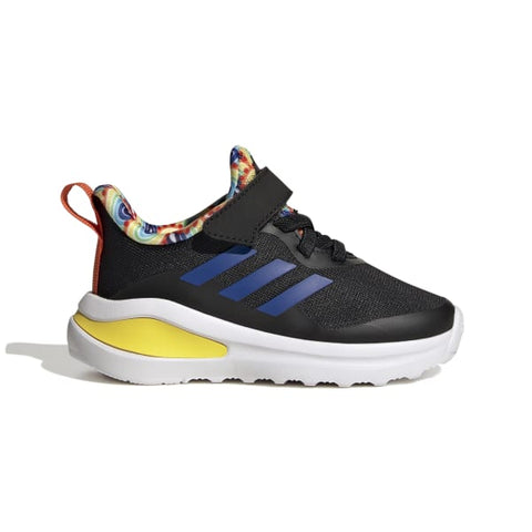 Adidas FortaRun Sport Running Elastic Lace and Top Strap Shoes - Black