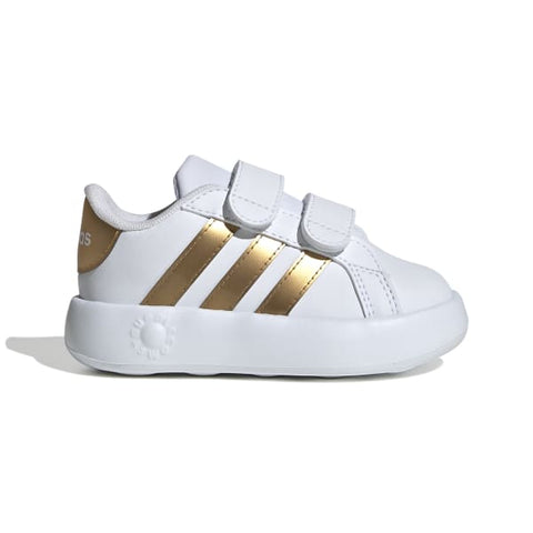 ADIDAS GRAND COURT 2.0 SHOES KIDS - WHITE/GOLD - IG6586