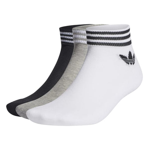 Adidas Trefoil Ankle Socks - 3 Pairs Mixed Color